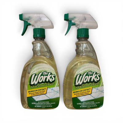 #ad 2x The Works TUB SHOWER Cleaner SPRAY 32 oz Soap Scum Rust Non Aerosol NEW $119.99