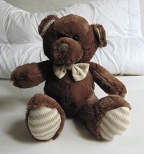 Nounours Peluche Neuf ,Modèle unique introuvable,23 cm assis, Couleur Marron