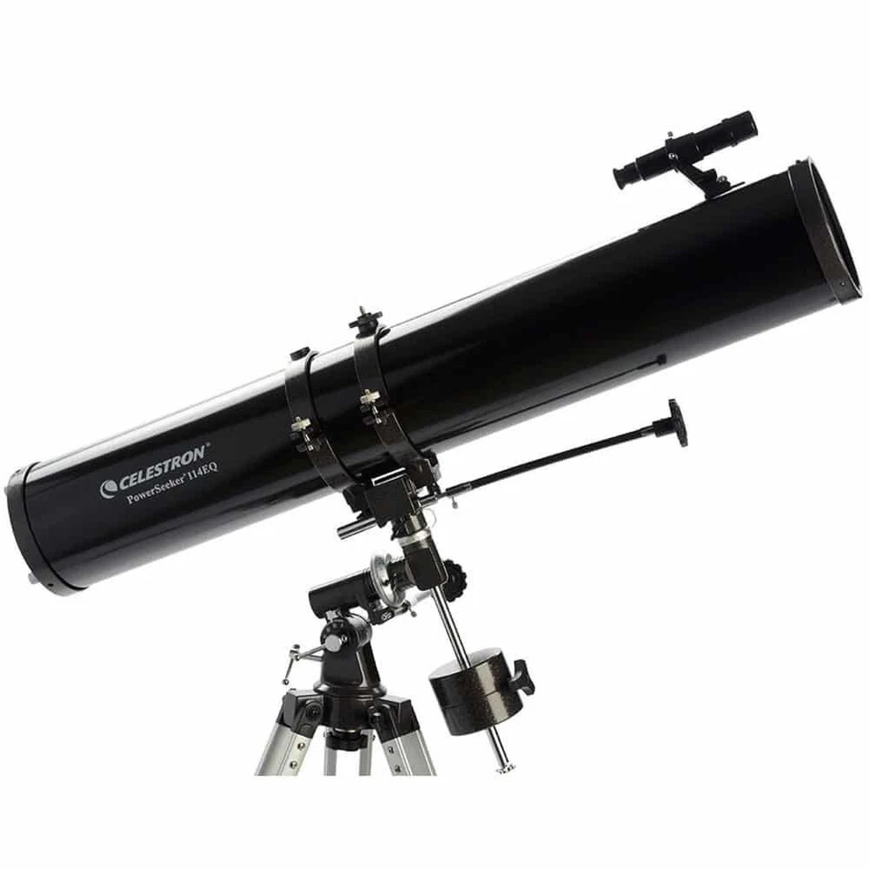 Celestron PowerSeeker 114EQ Astro Telescope with Motor Drive, Smartphone Adapter - Image 2 of 4
