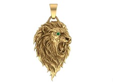 Antique Lion Pendant, Gold Lion Pendant,Leo Zodiac Necklace, Best Valentine Gift