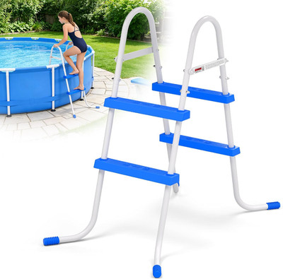 Heavy Duty Steel Frame Swimming Pool Ladder for above Ground Pools, 2-Step Doubl