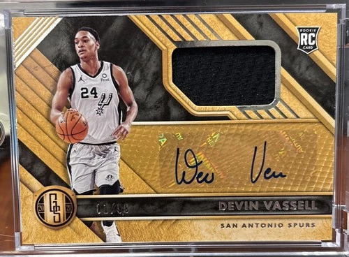 2020-21 Chronicles Gold Standard Devin Vassell Rookie Patch Auto /99 #GS-VAS
