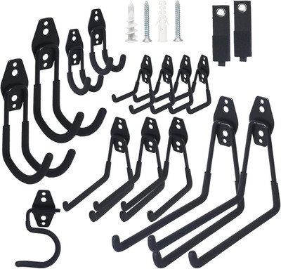16 Pack Garage Storage Hook Anti-Slip Coating Heavy Duty Wall Mount Hooks for Ha