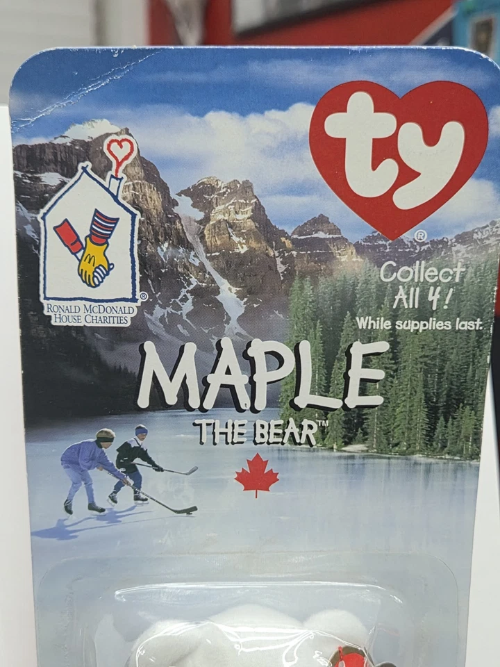 TY BEANIE BABY MAPLE THE BEAR VERY RARE ERRORS 1993 McDONALDS RETIRED - Image 3 of 4