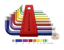 PB SWISS TOOLS Rainbow Hex Key Wrench Set 1.5-10mm 210H-10RB Bulk from Japan