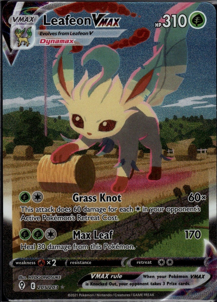 Leafeon VMAX (Alternate Art Secret) Secret Rare Evolving Skies 205