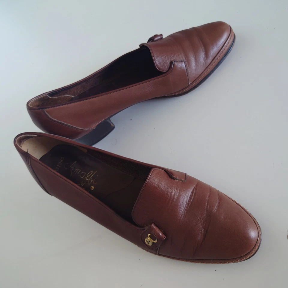 Mocasines de cuero marrón Amalfi by Rangoni Castoro Italia EU 37 AU 6.5 US 6.5 UK 4.5 Foto 2 de 4