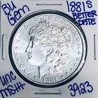 1881 S BU UNCIRCULATED MORGAN SILVER DOLLAR AUTHENTIC U.S.MINT FREESHIPPING 3923
