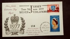 1977 SILVER JUBILEE GB ON FDC UK JERSEY K6