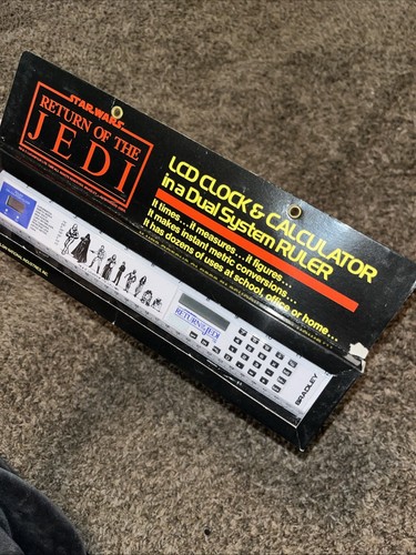 VTG NOS 1983 Star Wars LCD Clock / Calculator / Ruler Combo March Rare Free S&H - Picture 3 of 10