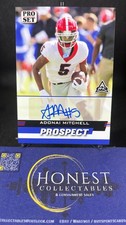 Adonai Mitchell AUTO (RC, AU) - 2022 Leaf Pro Set Rookie Autograph Blue #PSP-AM1