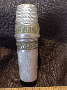 Fine Feathers Hosiery Antique Advertising Sewing Kit w/ a Thimble and Thread