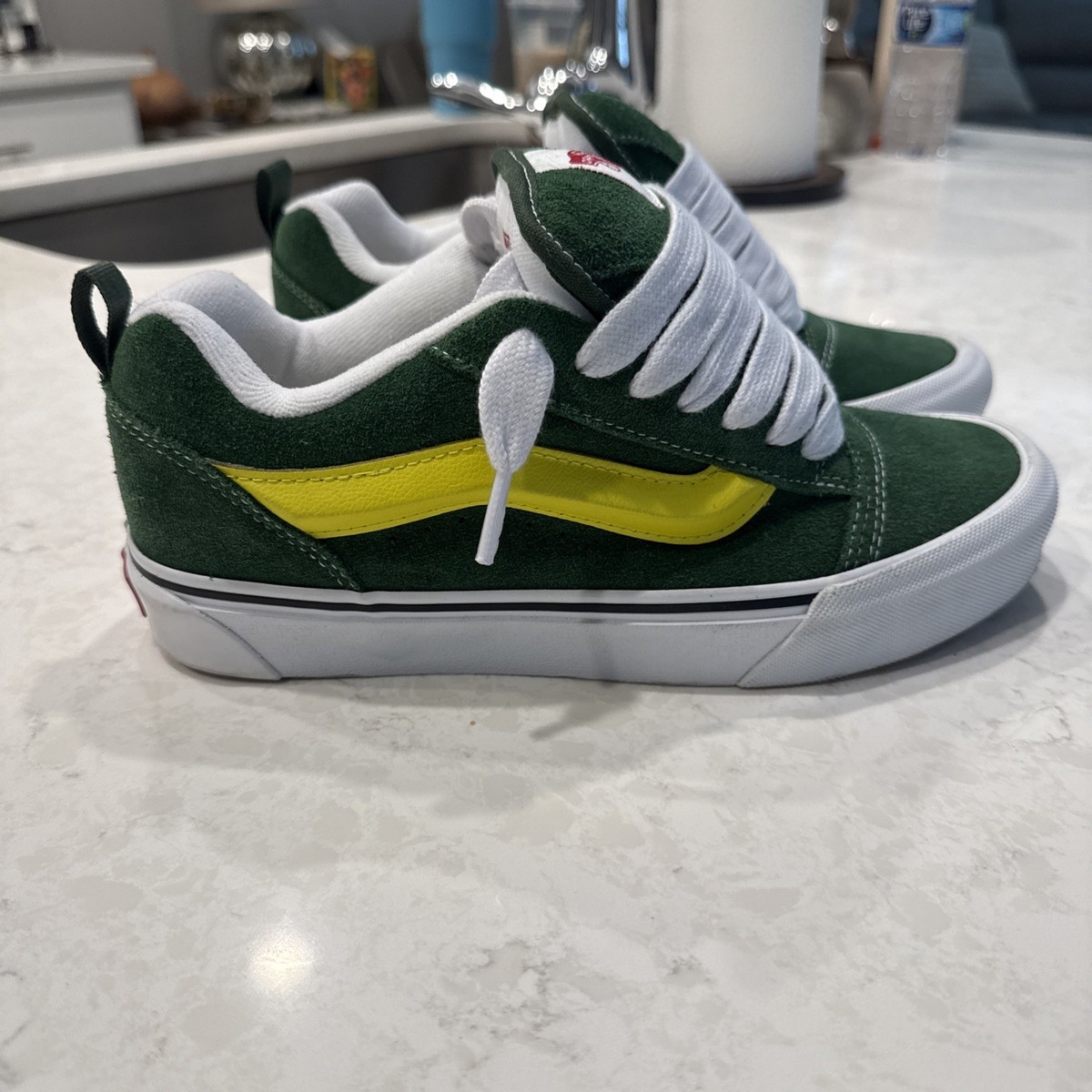 Size 6.5 Men's Or 8 W - Vans Knu-Skool Green Yellow | eBay