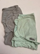 Swaddle Me Wrap Sleep Sack Swaddle Baby Lot 0-3 Months Zipper Adjustable Mint