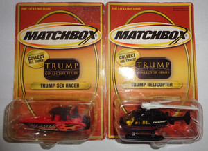 Matchbox 2002 Donald Trump Collector Series Copter & Sea Racer Promotionals