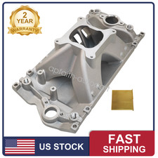 Vortec Single Plane High Rise Intake Manifold 52033 For Chevy Sbc 350 Aluminum
