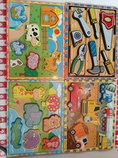 MELISSA  DOUG WOODEN PUZZLES  2 OTHER WOODEN PUZZLES 4 IN TOTAL.