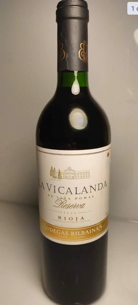 Botella Vino LA VICALANDA 2000 RESERVA DE VIÑA POMAL