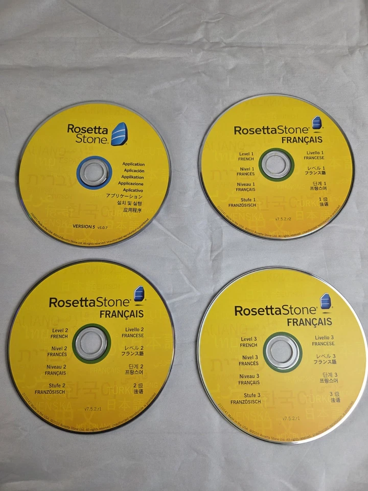 Rosetta Stone FRENCH v4 Level 1 2 3 Learning Language SET with Activation Code - Image 3 of 3