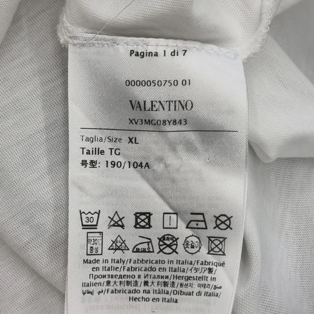 T shirt Valentino con logo lavato ricamato XL 79591620