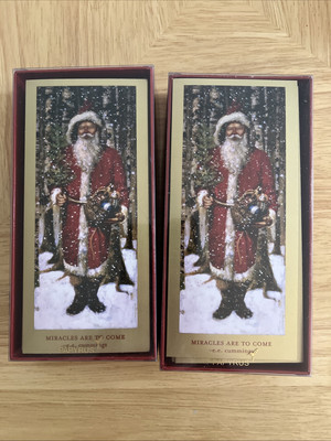 Lot Of 31 Papyrus Christmas Cards Santa E.E. Cummings Open Box
