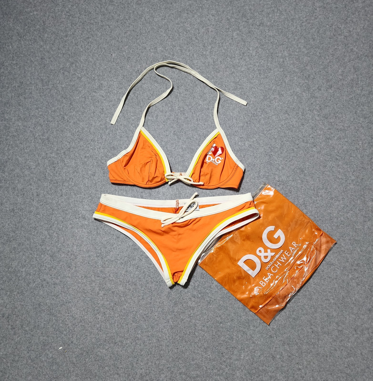 Vintage Rare Y2k D&G Bikini Set Size S Archive Designer Collector image 4