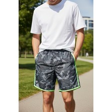 Nike Lime Green/Gray Camo Athletic Shorts Size Large