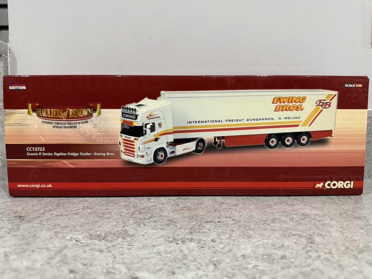 Corgi - Scania R w/Fridge Trailer - Ewing Bros - CC13723 - 1:50