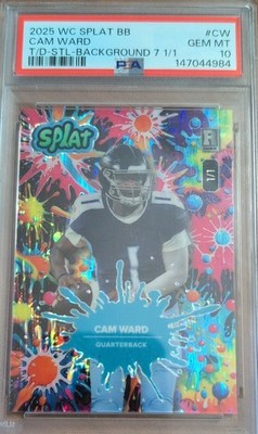 2025 Wild Card Splat - Orange 4 Cam Ward #SBO RA04-CW Wave Foil /7 (RC)