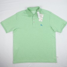 Tommy Bahama Polo Shirt Men's Large Islandzone Emfielder 2.0 Supima Cotton Green