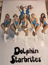 Dolphin Starbrites Cheerleaders Vintage Laminate Poster 1977 Pro Art