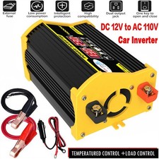 4000W Car Power Inverter DC 12V To AC 110V Pure Sine Wave Solar Converter 2 USB