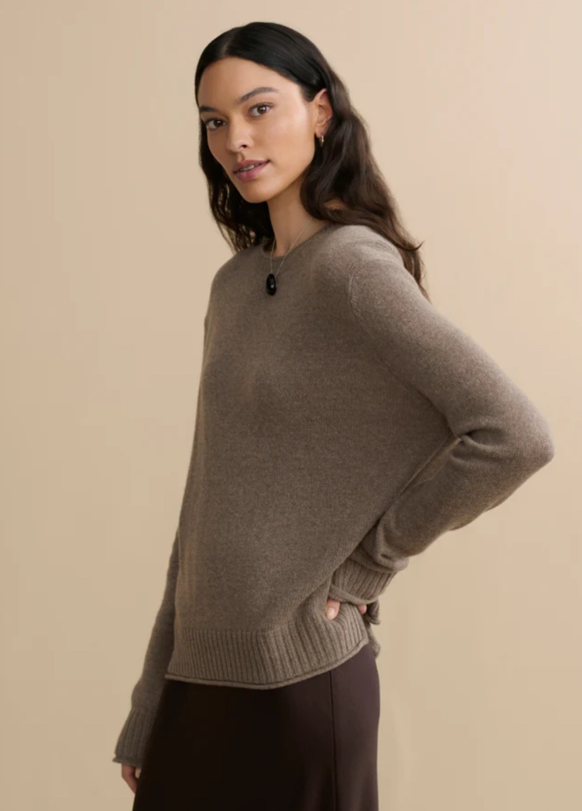 Jenny Kayne Taupe Everyday Sweater Size M