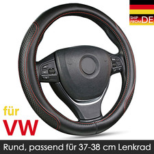 Auto Leder Lenkradbezug 37-38cm Lenkradbezug, Anti-rutsch Lenkradbezug für VW