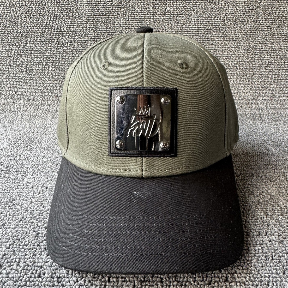 King Kerosin Olive Black KWD Logo Strapback Baseball Cap