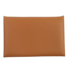 HERM S Hermes Calvi Epsom Leather Card Case - DUTY FREE