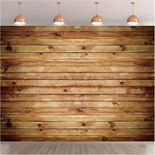 Rustic Wood Plank Backdrop 7x5ft Polyester for Photo Booth Decor