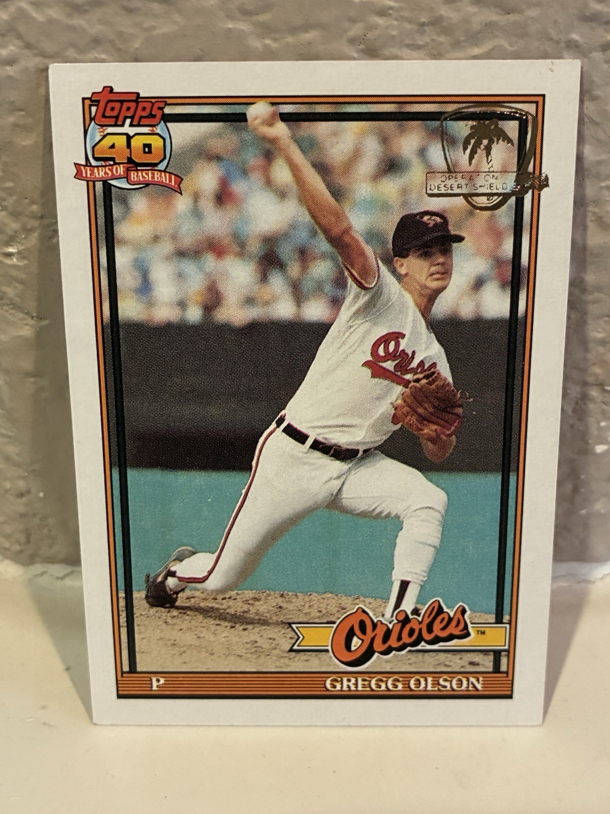 1991 Topps Operation Desert Shield #10 Gregg Olson Baltimore Orioles NRMT H