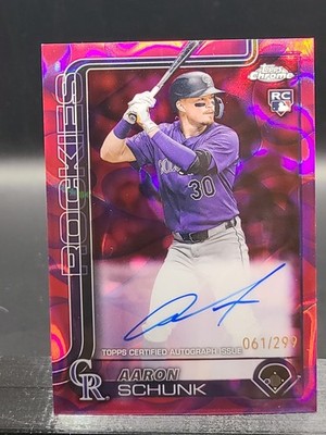 2025 Topps Chrome - Rookie Autographs Aaron Schunk #RA-AS /299
