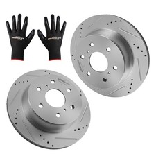 Rear Drilled & Slotted Disc Brake Rotors for Cadillac Escalade 2007-2020 S55133