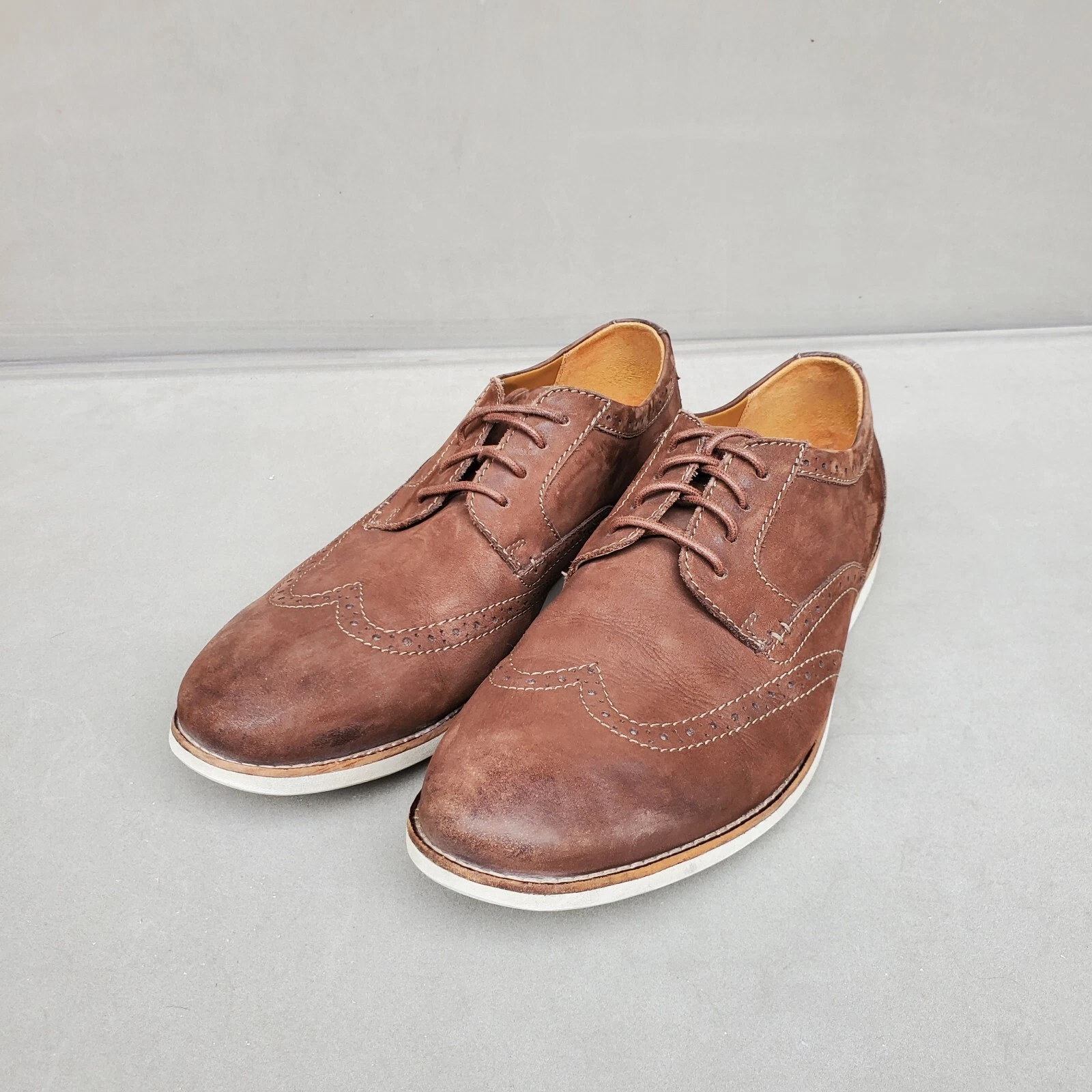 Oxford casual da uomo Clarks 16501 in camoscio marrone US 10 EU 43