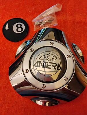 x1 NEW ANTERA Chrome 6 Spoke WHEEL CENTER CAP With Screws In Bag  PA-66