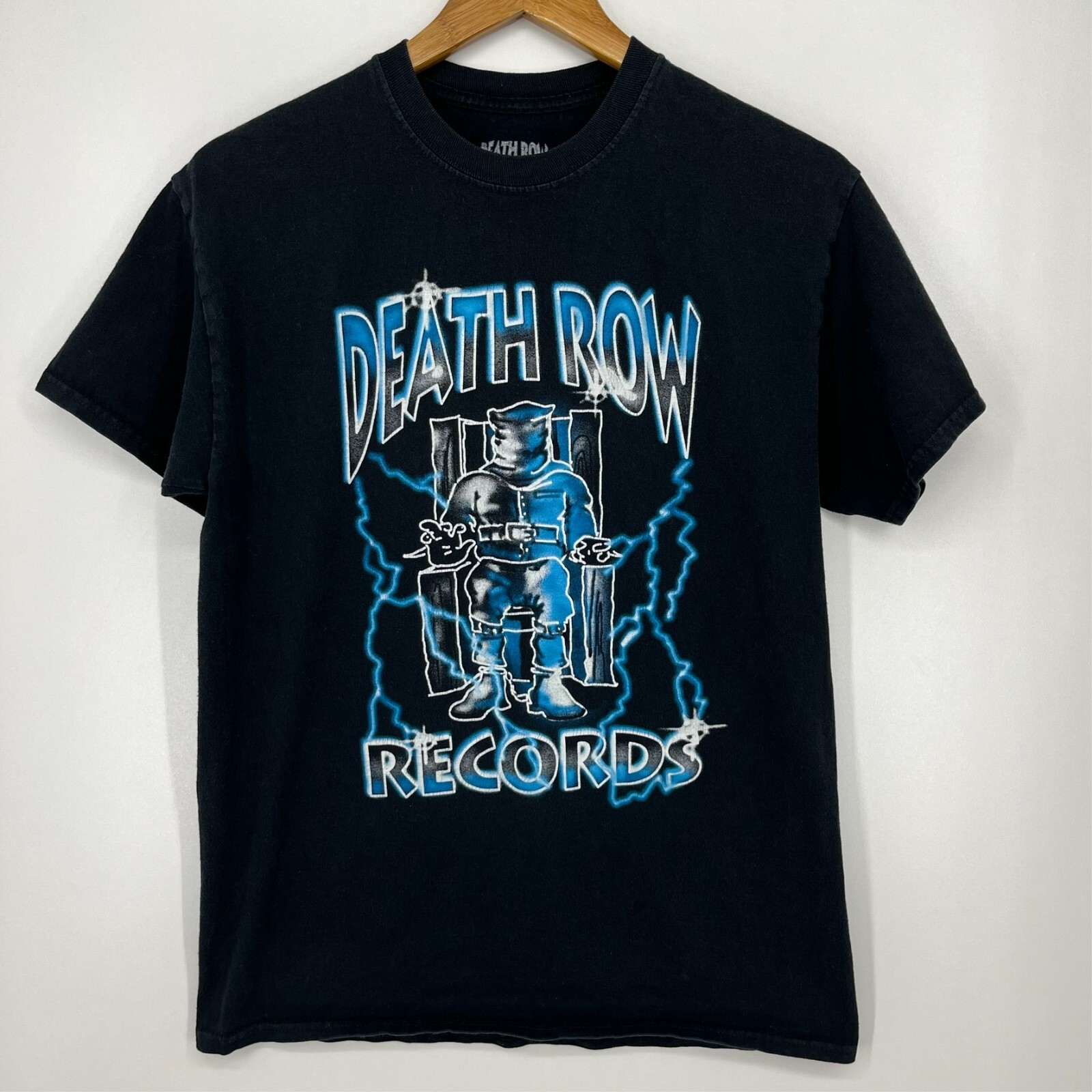 FILA T shirt Death Row Records uomo M nera ripple musica grafica maglietta manica corta