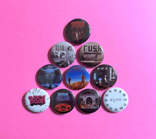 Rush 1.25" Button Pin Lot of (10) Prog Rock Classic Hard Rock Geddy Lee 2112