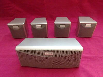 5x Quadral  TSA 81 + TSA 220 TV Mk II Satelliten Lautsprecher Boxen Silber