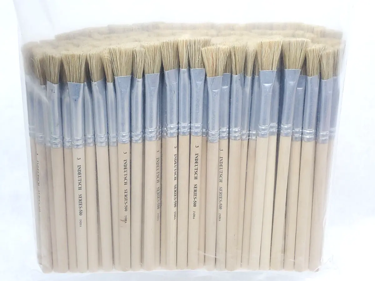 144pcs Disposable Glue 5/8 Brush Wood Handle Hobby Paint Touch-up Flux Acid  Bulk