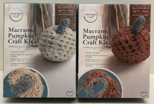 Kit artigianali zucca MACRAME di Freeform Craft 6” x 6” LOTTO di DUE età 8 e oltre nuovi con scatola