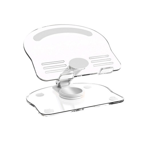 Acrylic Tablet Stand Desktop Foldable Holder 360° Rotation Base Clear Bracket B - Picture 11 of 15