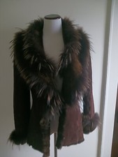 Beautiful Almot New Brown Shearling Jacket Eu 38 Us 6 Made In France