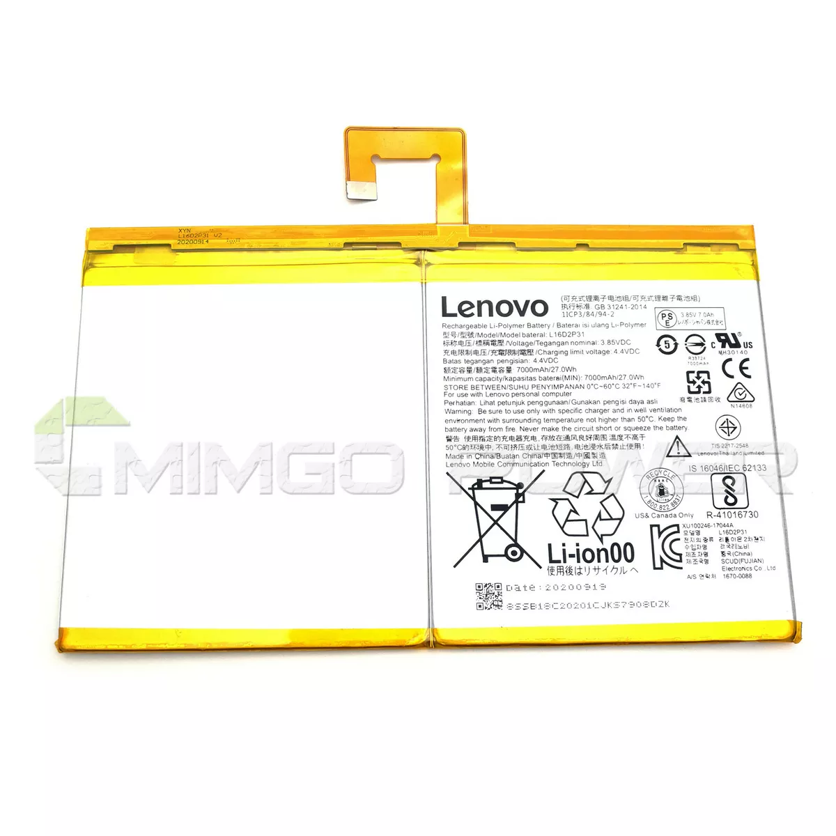 New Genuine L16D2P31 OEM Battery for Lenovo Tab 4 10 TB-X704F TB